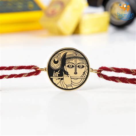 Buy Krishna Metallic Rakhi Online At Best Price – Bigsmall.in