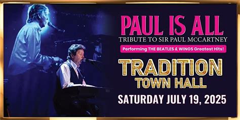 A Tribute to Paul McCartney, Tradition Town Hall, Port St. Lucie, 19 ...