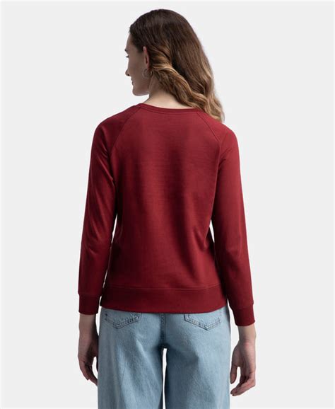 Buy Super Combed Cotton Rich French Terry Fabric Solid Sweatshirt with ...