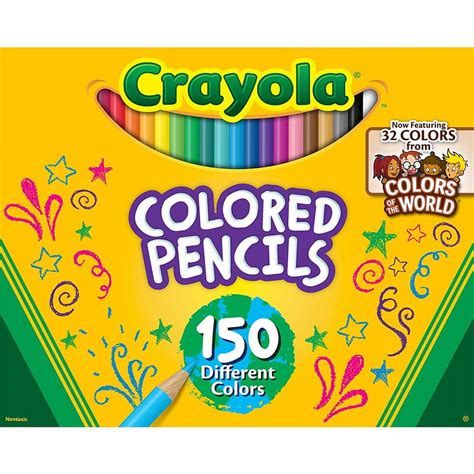 Brandclub - Crayola Colored Pencil Set, Colors of the World, 150 Ct ...