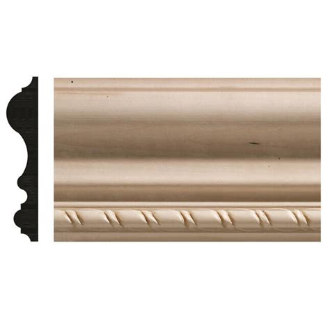 2-3/4-in x 8-ft White hardwood Unfinished Wood 1629 Chair rail Moulding ...