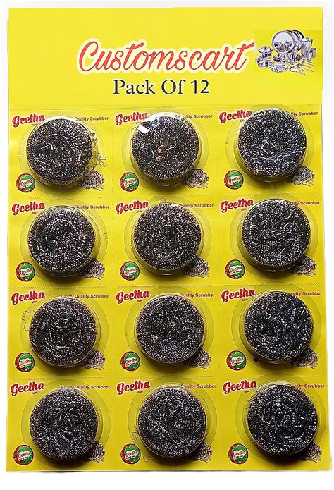 Customscart Stainless Steel Scrubber (15 Grams) Non Rusting Wire ...