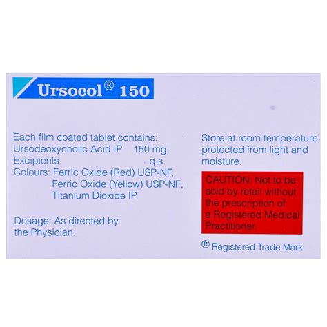 Ursocol 150 Tablet 15's Price, Uses, Side Effects, Composition - Apollo ...