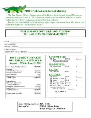 Fillable Online PDO Breakfast. EPE, GOM and GOB reports Fax Email Print ...