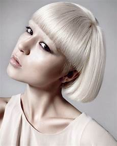 White Bob Hairstyles by White Hair Cut Into A Bob With Bangs White Bob Hairstyles