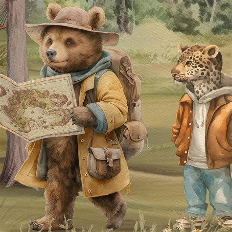 Animals Jungle Camp Children Bedroom Wallpaper | Life n Colors