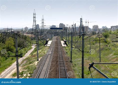 Russia. the City of Volgograd. the Railway. Stock Image - Image of ...