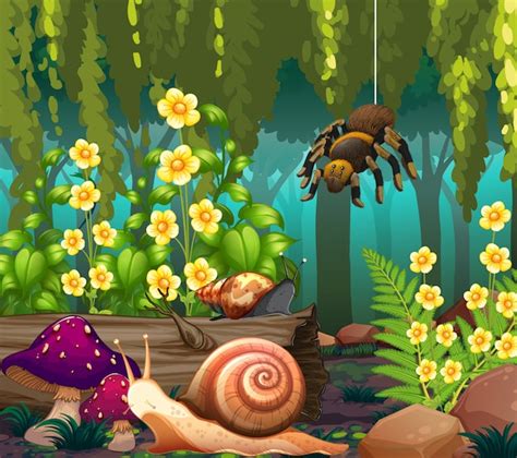 Free Vector | Background scene with nature theme