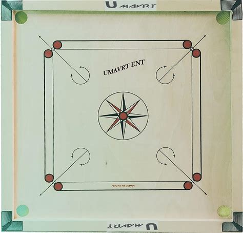 Buy Umavrt Good-Humoured 32 Inch Beautiful White Carom Board And Coins ...