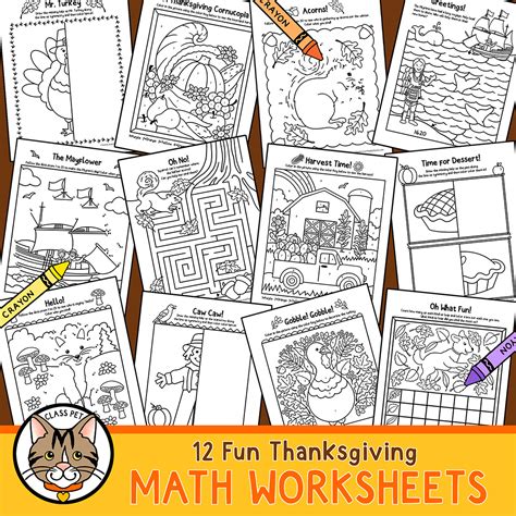 Image result for First Grade Thanksgiving Math Worksheets