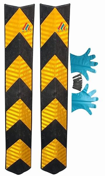 K T I® Pillar Guard, Rubber Material L Shaped Corner Guard with Yellow ...