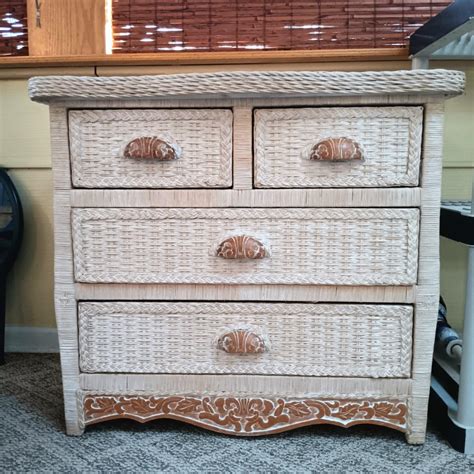 LOT 36S: Pier 1 Jamaica Collection Dresser and Mirror | EstateSales.org