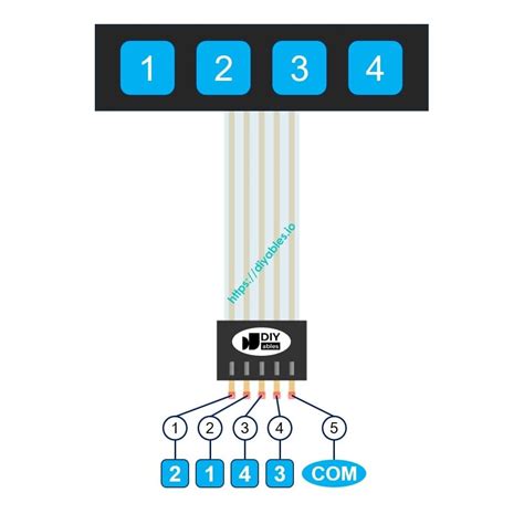 DIYables Membrane Matrix Keypad for Arduino, ESP32, ESP8266, India | Ubuy