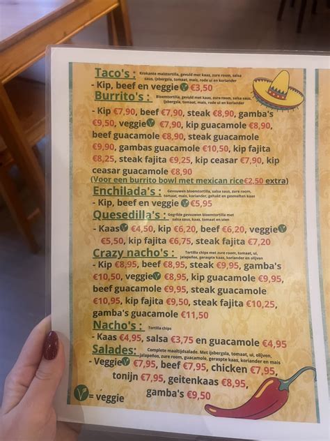 Menu 2024 - Jimmy's Tex Mex in The Hague | TheFork