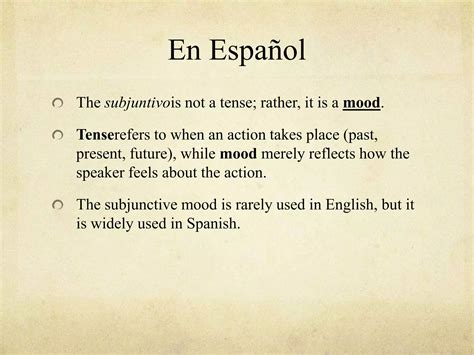 Subjunctive Mood Spanish Intro | PPTX