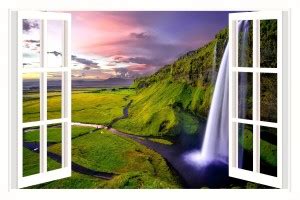 PRINTHUBS 45.72 cm Natural 3D Window Poster For Livingroom Home Wall ...