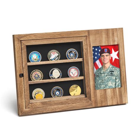 Amazon.com - Challenge Coin Display Frame with 4x6 Inch Photo,100% ...