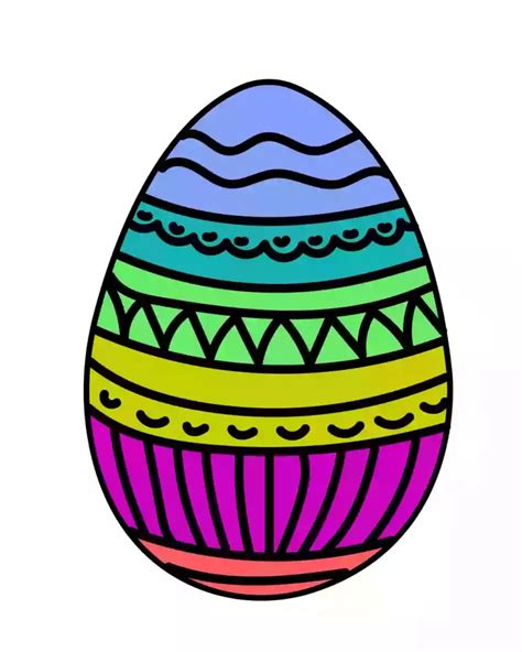 Easy Way To Draw Easter Eggs at Hunter Berry blog
