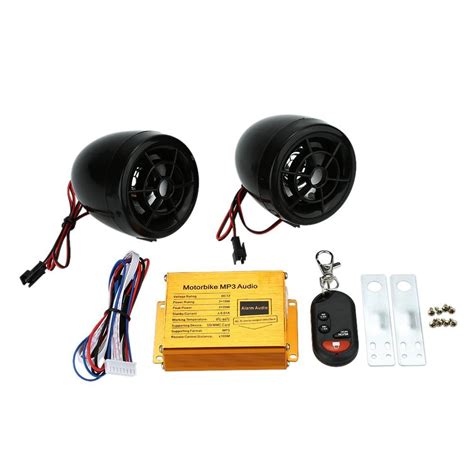 AutoStark Anti Theft Alarm & Audio System MP3 with FM Dual Speaker ...