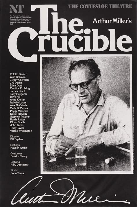 Arthur Miller’s The Crucible, National Theatre - Fonts In Use
