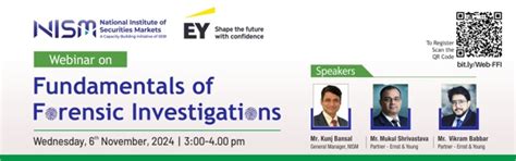 Webinar on Fundamentals of Forensic Investigations - National Institute ...