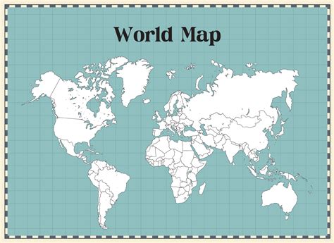 Free Printable World Map Simple 的图像结果