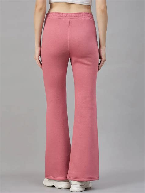 Dusty Pink Flared Sweatpants Soft Fleece Pants – 98degreenorth