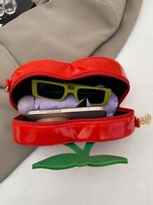 1pc Women's Cherry Shaped Crossbody Bag, Cute & Unique Small Chain ...