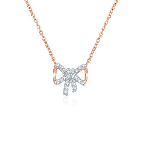 Mini Mivraa Dainty Bow Diamond Necklace (mrp)