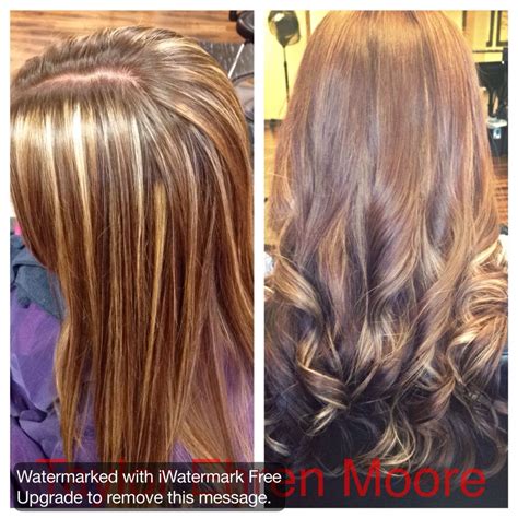Grown out highlights and lowlights to a beautiful brown with blonde ...
