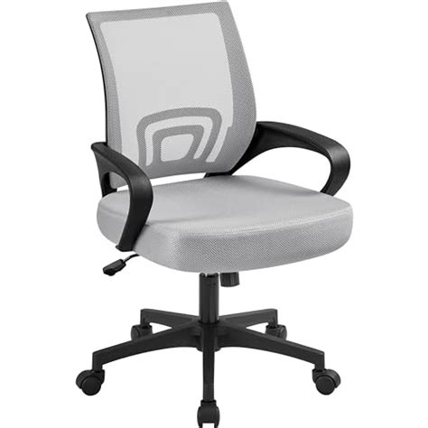 Yaheetech Ergonomic Office Chair Mid Back Computer Chair Mesh Desk ...