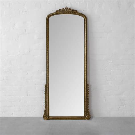 Cream Ornate Floor Mirror at Melissa Trexler blog