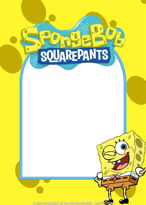 14 spongebob squarepants canva birthday invitation templates – Artofit