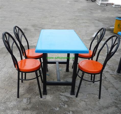 8人位学校餐厅玻璃钢长条凳餐桌椅tables 员工食堂连体桌椅-阿里巴巴