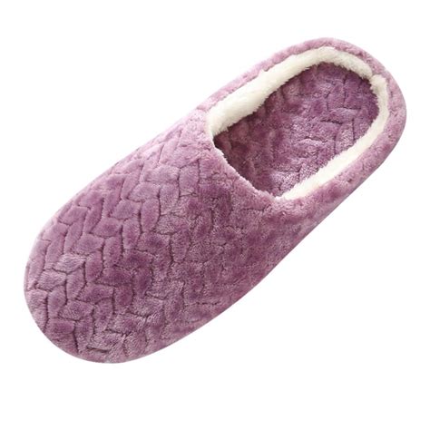 Chiccall Winter Warm Slippers, Faux Fur, Memory Foam, Anti-Skid, Indoor ...