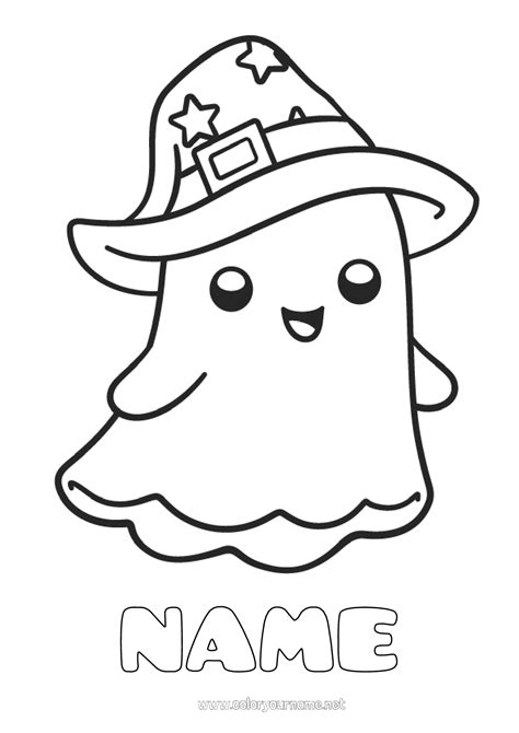 Cute Ghost Coloring Page