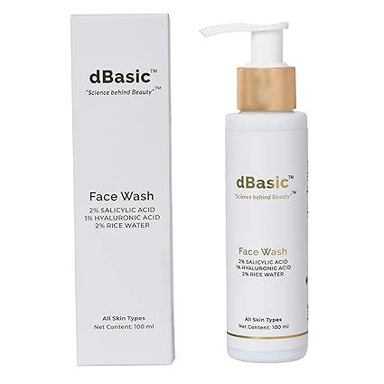 dBasic 2% Salicylic Acid with 1% Hyaluronic Acid and 2% Rice Water Face ...