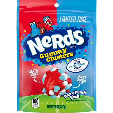 Nerds Red, White, & Blue Gummy Clusters, Berry Punch Rush, 8 Ounce Bag ...