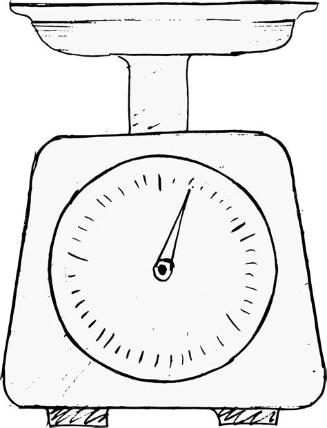Domestic Weigh Scales Cooking Food Sketch Vector, Cooking, Food, Sketch ...
