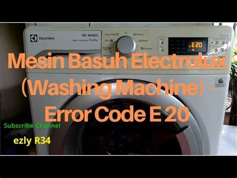 Image result for Candy Washing Machine Error Code E20