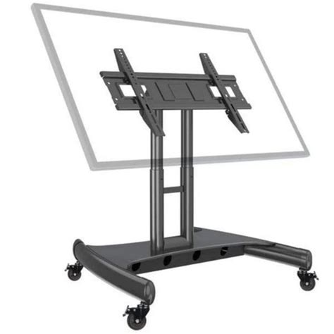 Low Height Mobile TV Trolley Stand 90° Tilt Cart with Wheels 32-75 inc ...