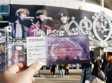 Holding a concert ticket