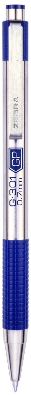 Buy Zebra G-301 Stainless Steel Retractable Gel Pen, Medium Point, 0 ...
