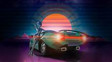 80s Neon Car Wallpaper by New Retro Retro Synthwave 80s Neon Car Wallpaper