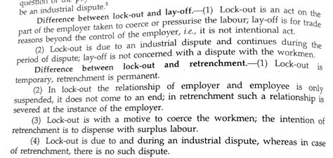 Difference between lock out and layoff and lock out and retrenchment ...