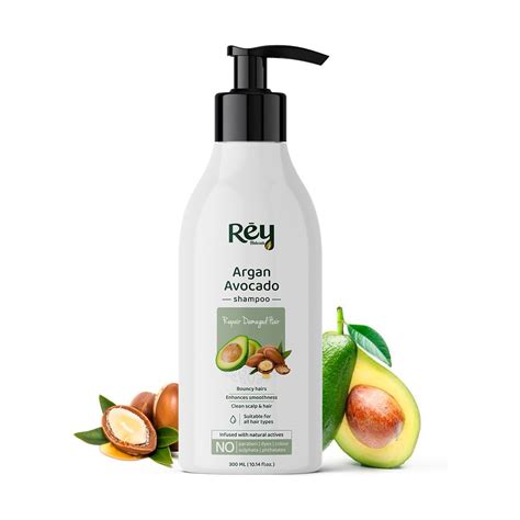 Rey Naturals Moroccan Argan Avocado Shampoo to Repair Damaged ...