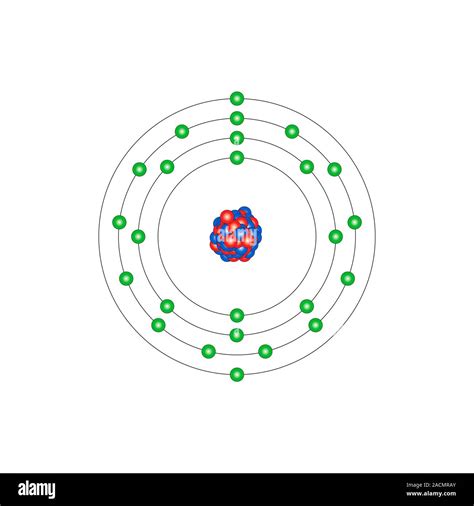 Manganese (Mn). Diagram of the nuclear composition and electron ...