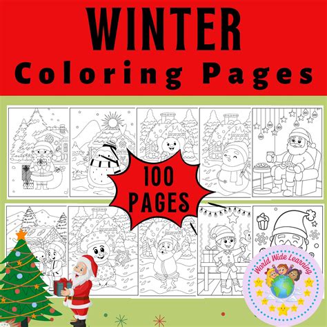 Winter Holiday Coloring Page