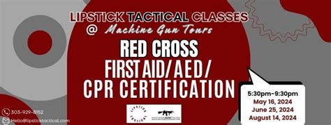 Red Cross First Aid/AED/CPR Certification , Machineguntours, Wheat ...