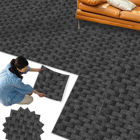 Buy 12Pcs Carpet Squares Self Adhesive Carpet Tiles 12" x 12 ...